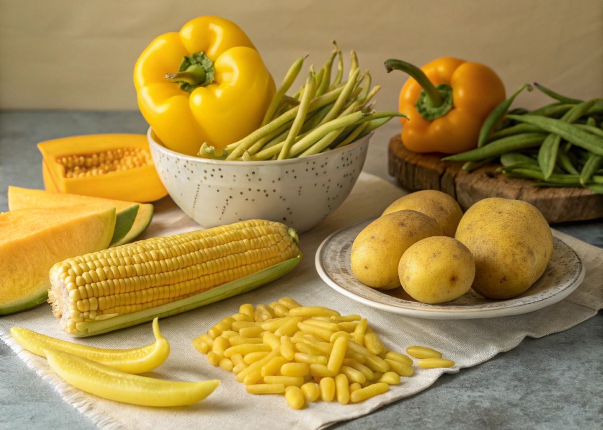 Żółte warzywa - uprawa, właściwości, zastosowanie Żółte warzywa (AI)