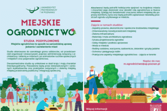 Miejskie ogrodnictwo - nowy kierunek studiów podyplomowych w Poznani