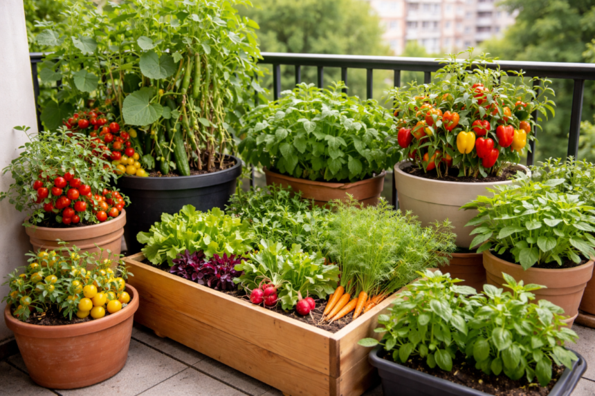 Miniwarzywa na balkon i mały taras – odmiany compact, które naprawdę plonują